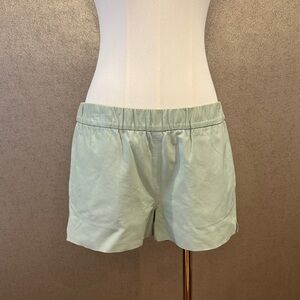 J Brand Mint Leather Shorts